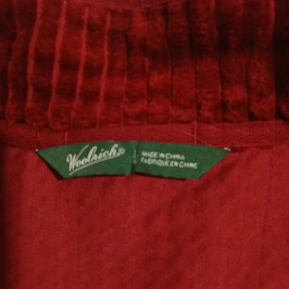 Woolrich Women's Large Cranberry Full-Zip 100% Wide Corduroy Jacket Pockets - Picture 2 of 14